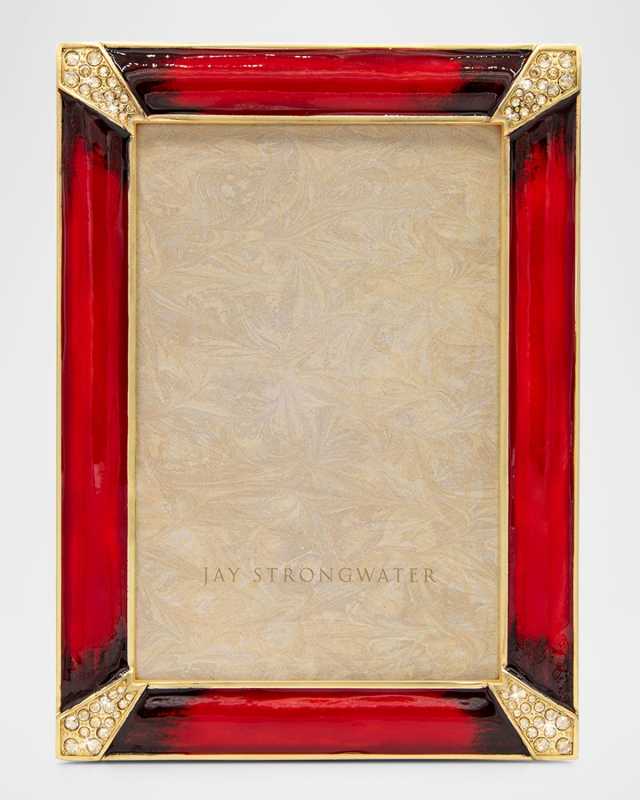 Lavinia Ruby Enamel Picture Frame, 4" x 6"